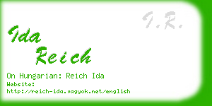 ida reich business card